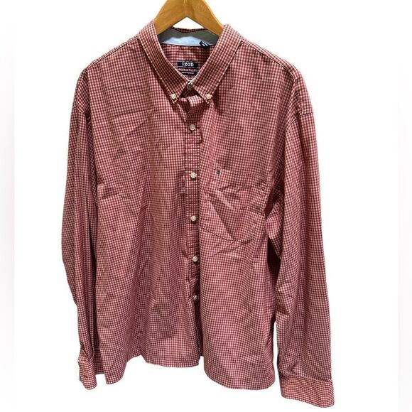 2XL | IZOD Non-Iron Stretch Plaid Button Down Shirt - Picture 1 of 6